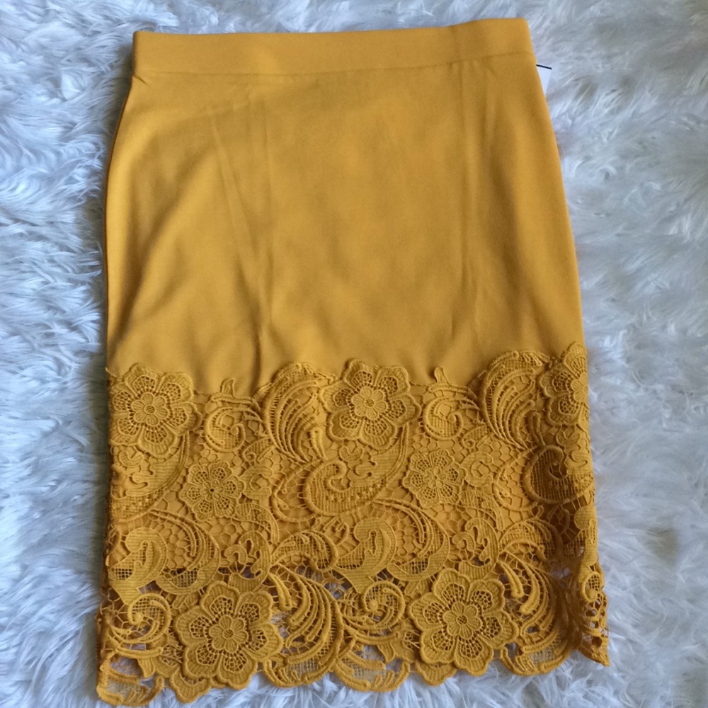 Olivia blue mustard skirt size large